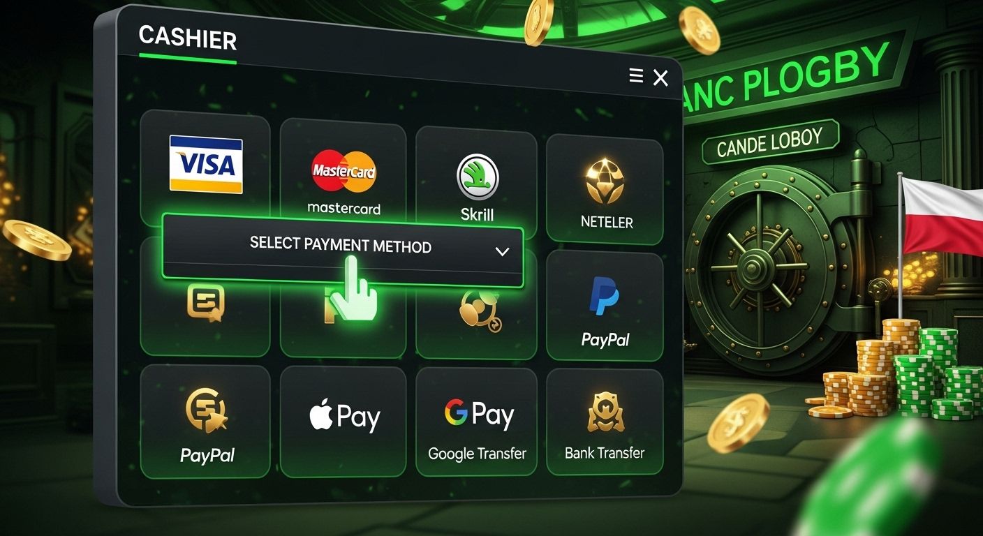 Dostępne metody wpłat casino payment options